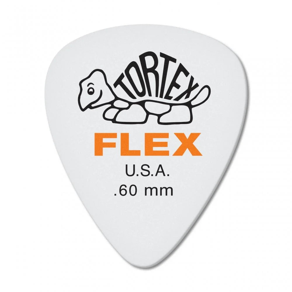 Jim Dunlop Tortex Flex Standard Plectrum Players Pack - 12 Pack - 0.60mm