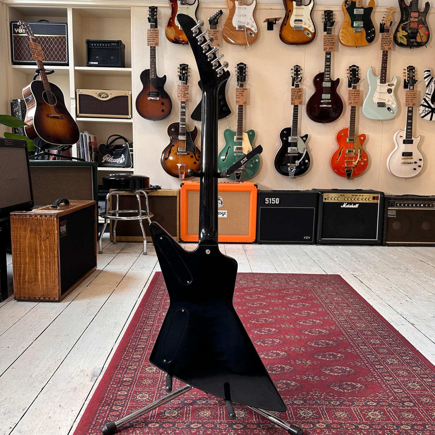 2003 Gibson Explorer Pro With Ebony Fingerboard And OHSC - Flame Maple Top Trans Black - Preowned