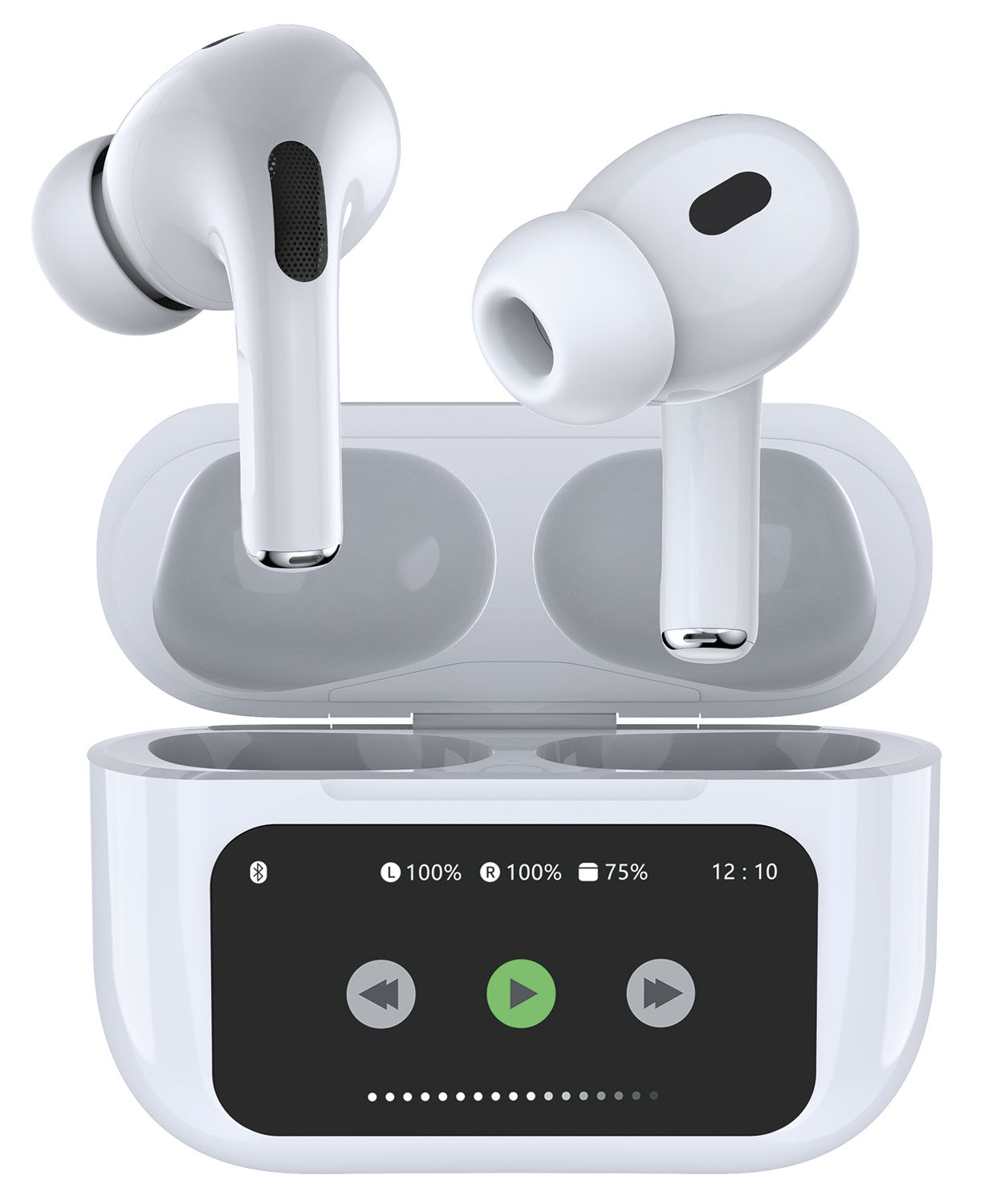 Ear Shots Pro LED: Active Noise Cancelling True Wireless Earphones with LED Screen