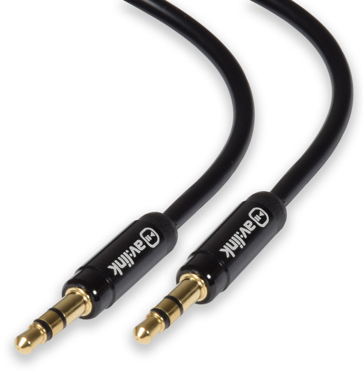 AV:Link Precision 3.5mm Stereo Plug to 3.5mm Stereo Plug Leads Black 1.5m