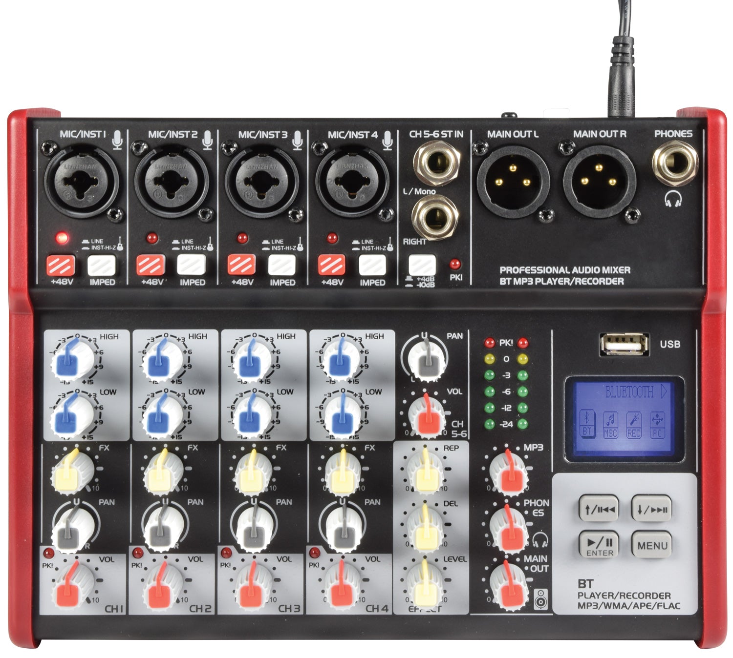 Citronic CSM-6 Audio Mixer with USB & Bluetooth