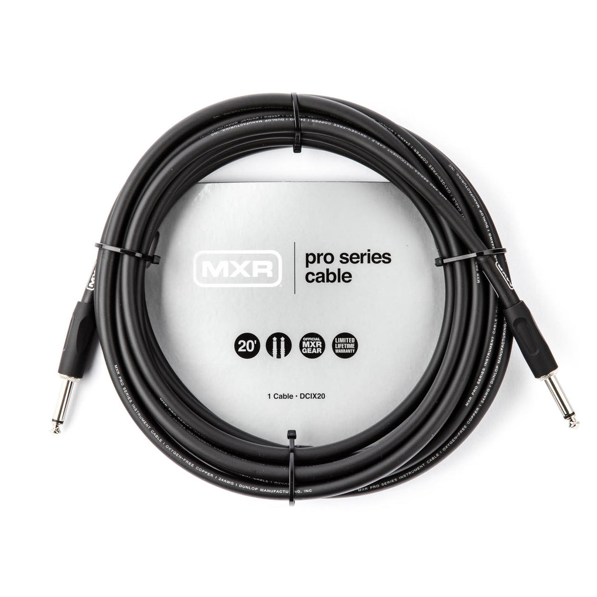 MXR 20 FT PRO SERIES INSTRUMENT CABLE - STRAIGHT / STRAIGHT