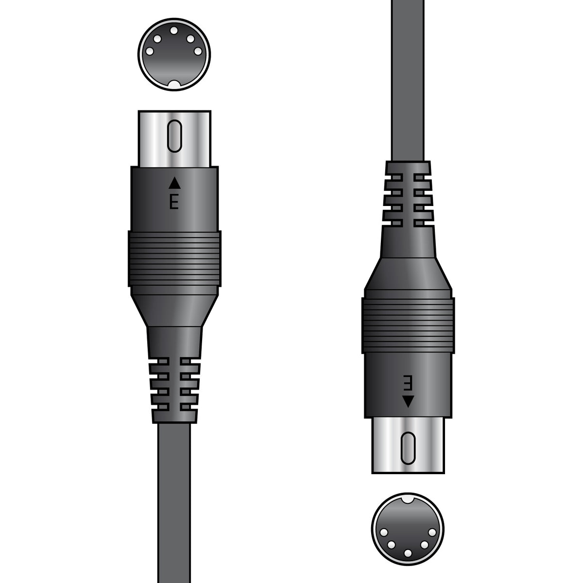 Citronic Classic MIDI Leads 5 Pin Din Plug - 5 Pin Din Plug