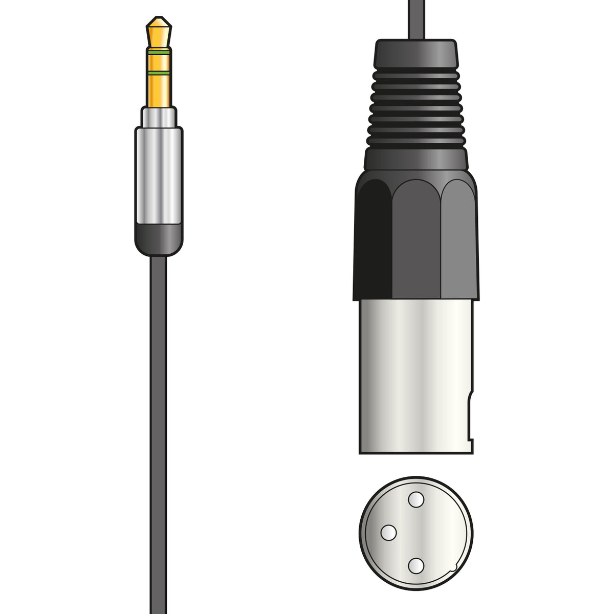 Citronic Classic Audio Lead 3.5mm Stereo Jack Plug - XLR Male