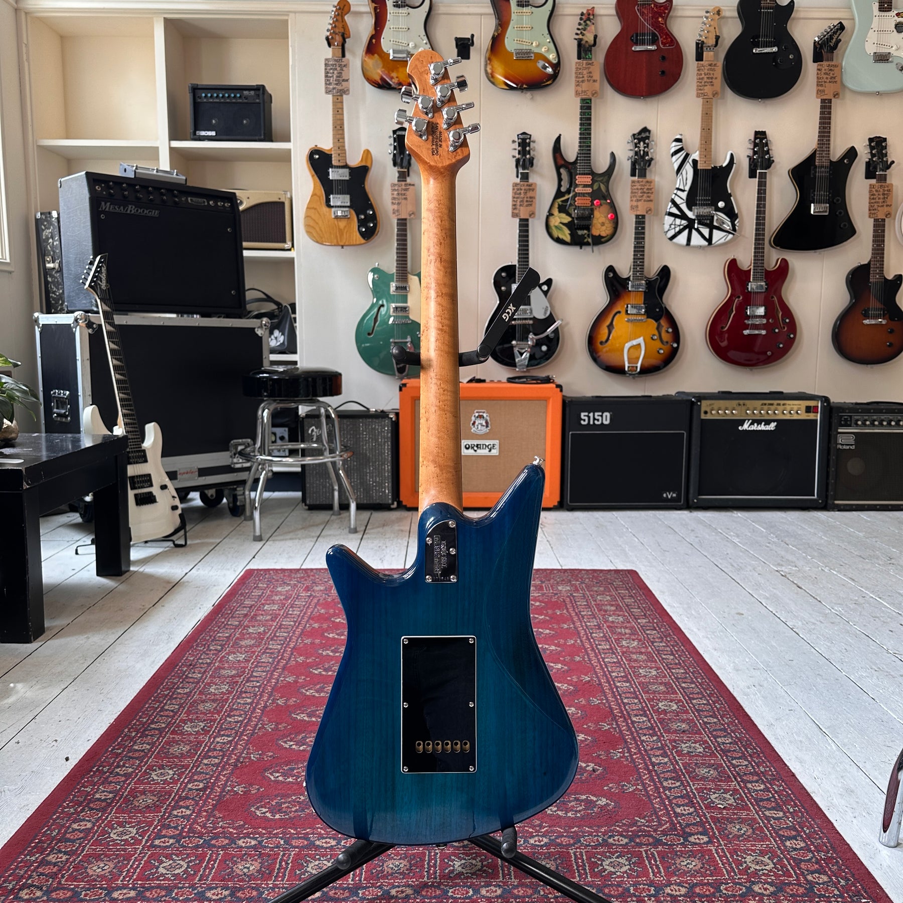 Ernie Ball Music Man PDN Albert Lee HH With Roasted Maple Neck - Neptune Blue - Preowned