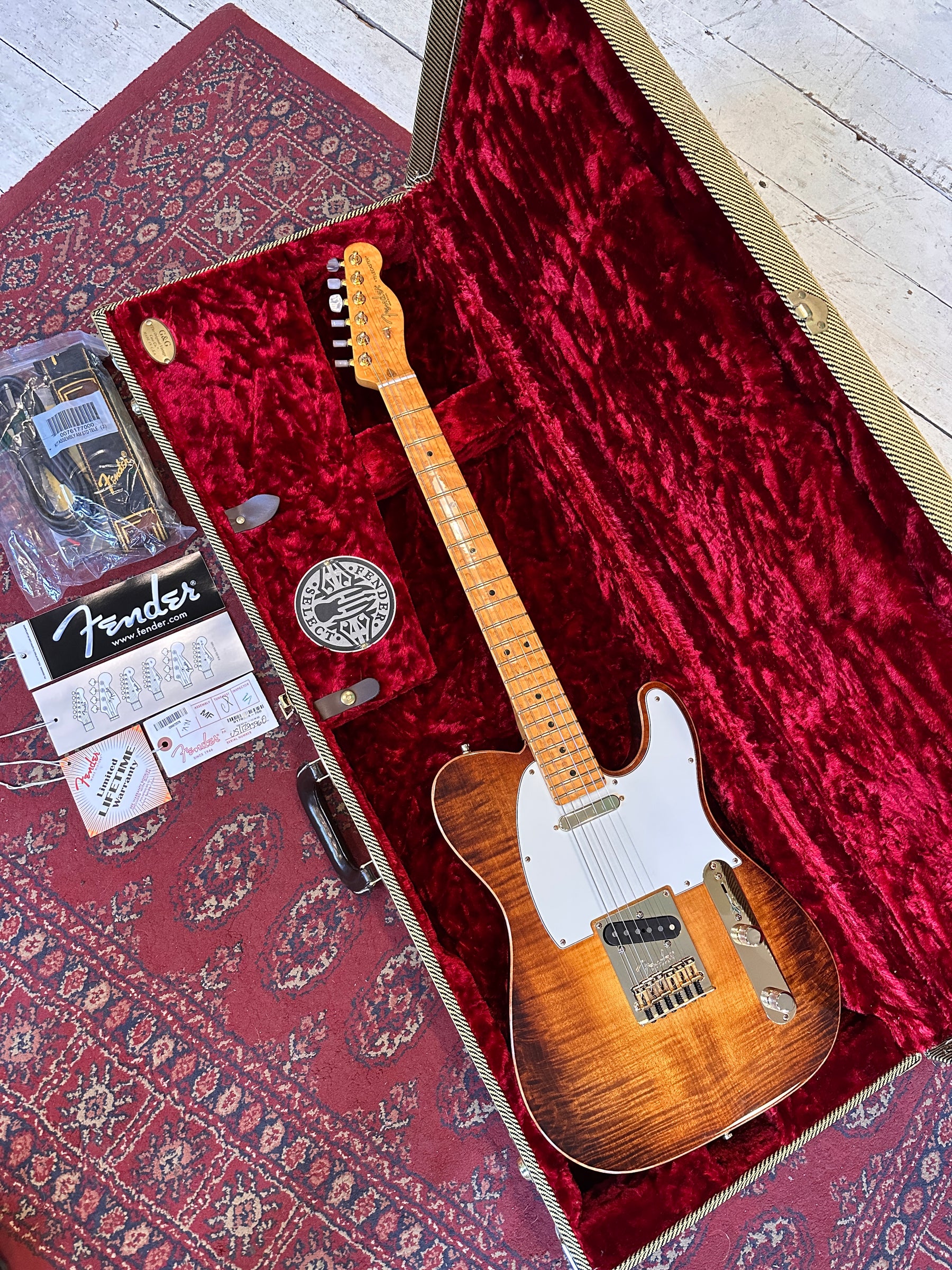 2012 Fender American Select Telecaster Violin Burst with Hard Case & Candy - Preowned