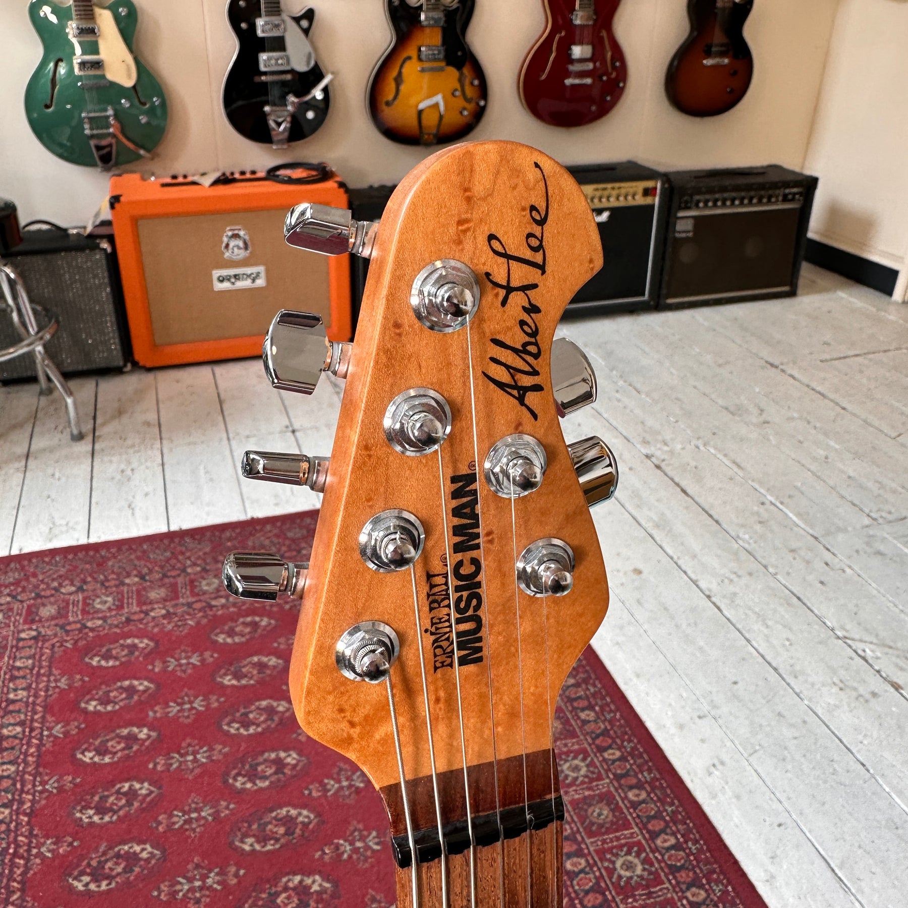 Ernie Ball Music Man PDN Albert Lee HH With Roasted Maple Neck - Neptune Blue - Preowned