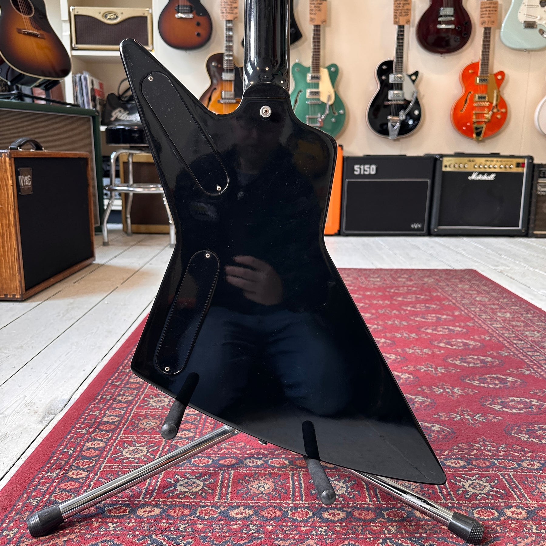 2003 Gibson Explorer Pro With Ebony Fingerboard And OHSC - Flame Maple Top Trans Black - Preowned