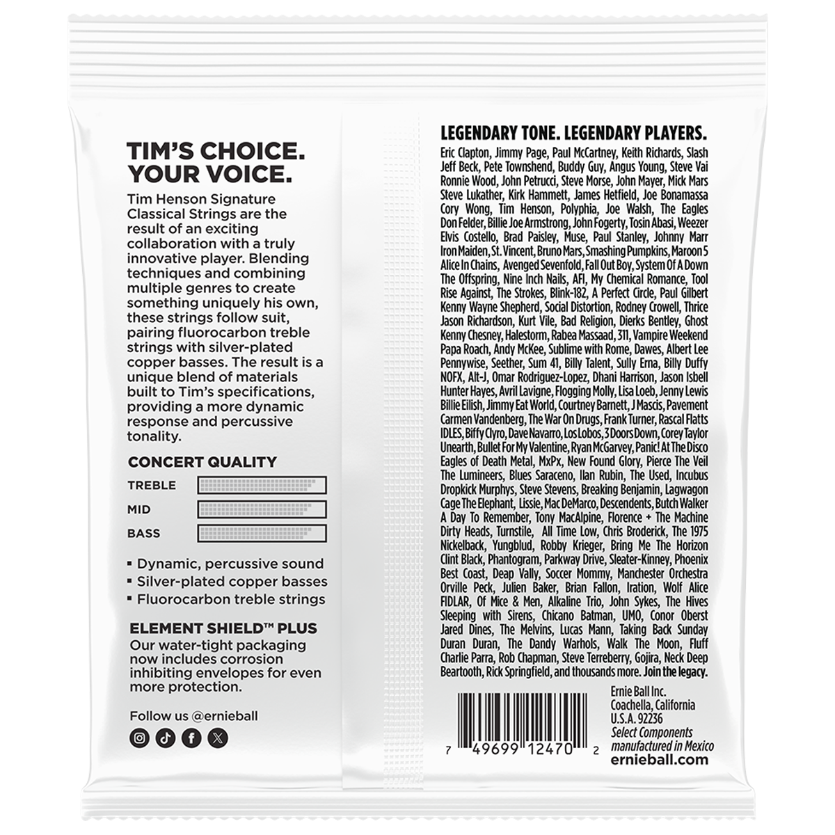 Ernie Ball Tim Henson Signature Electric Guitar Strings - 9.5-46