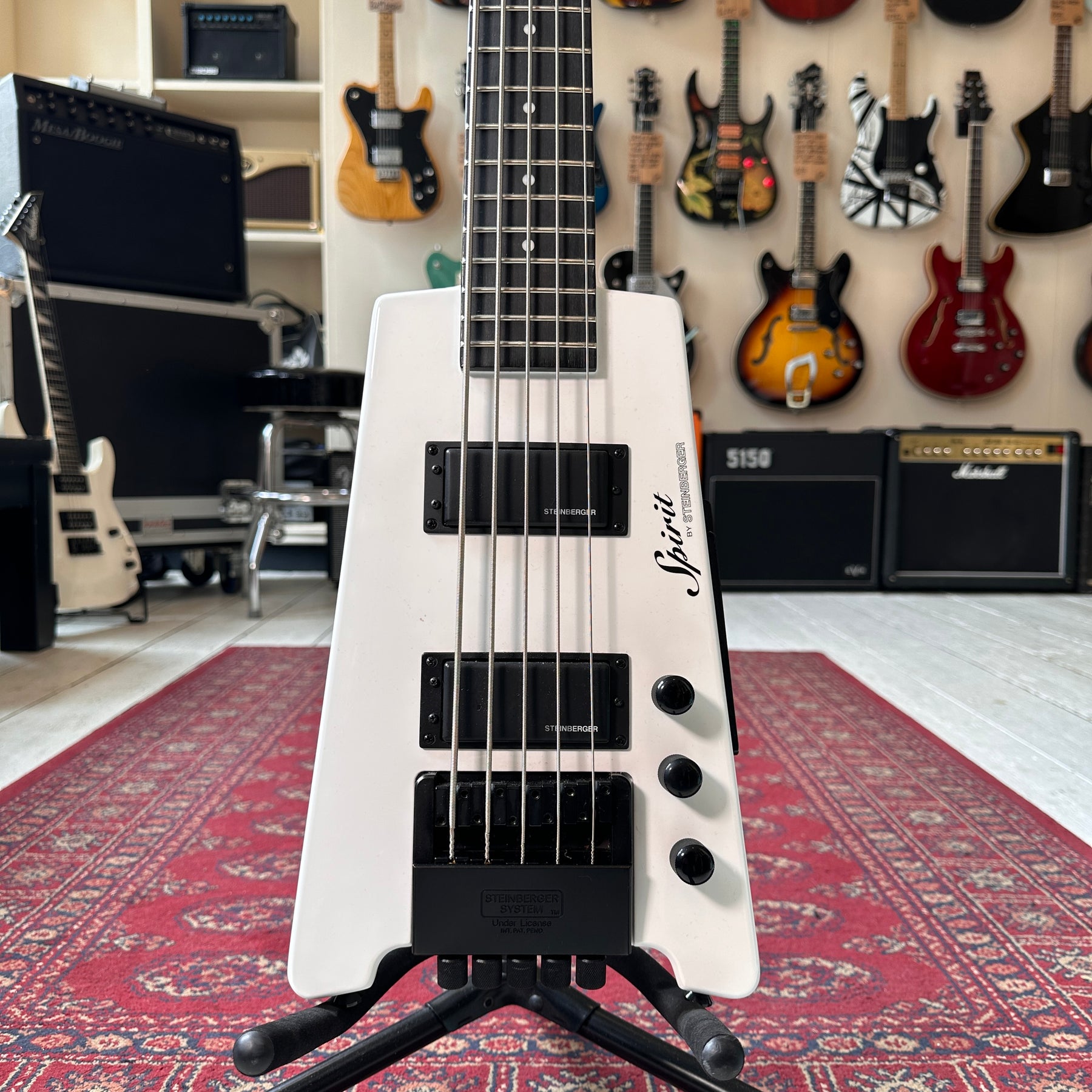 Steinberger Spirit Collection XT-25 5 String Headless Bass - Arctic White - Preowned