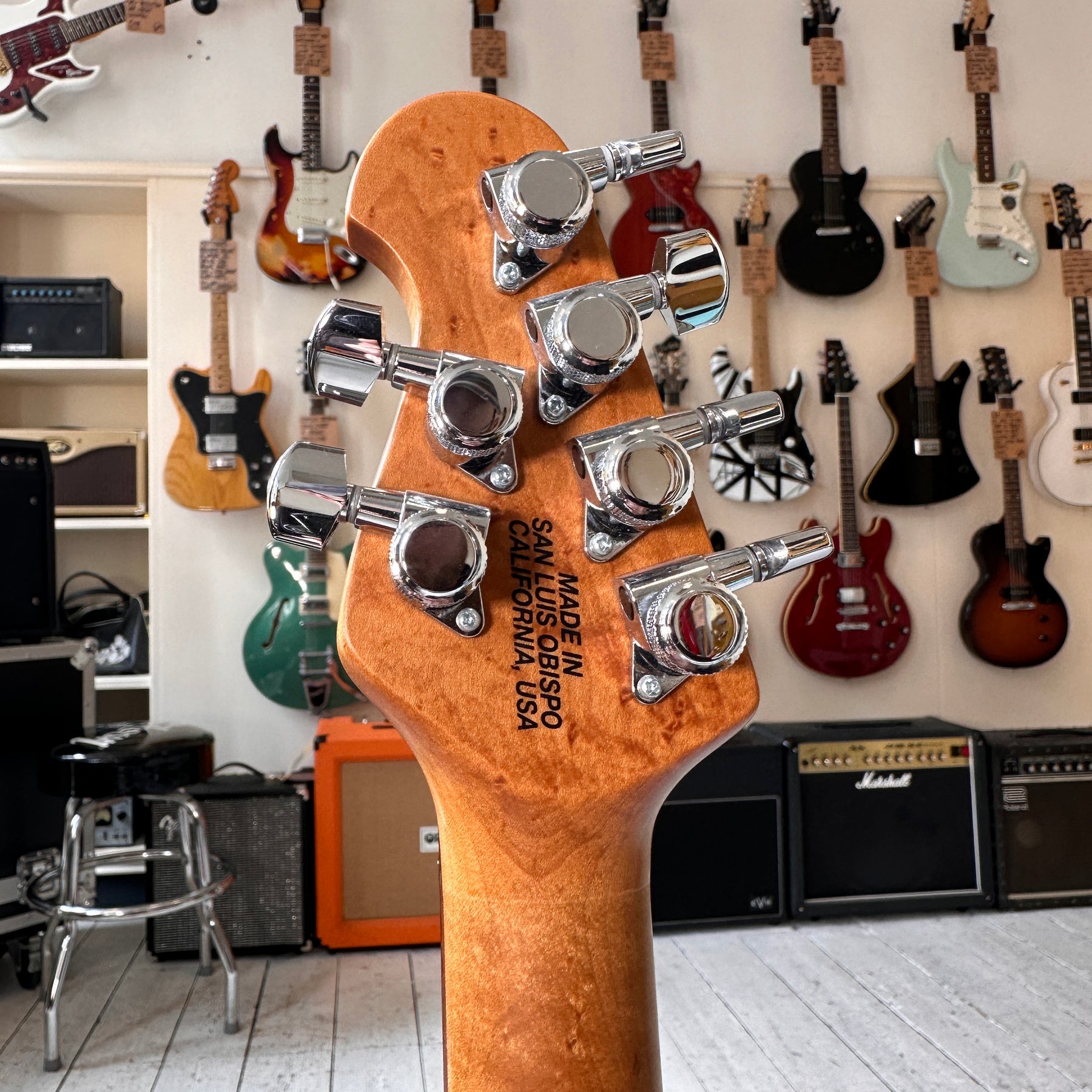 Ernie Ball Music Man PDN Albert Lee HH With Roasted Maple Neck - Neptune Blue - Preowned