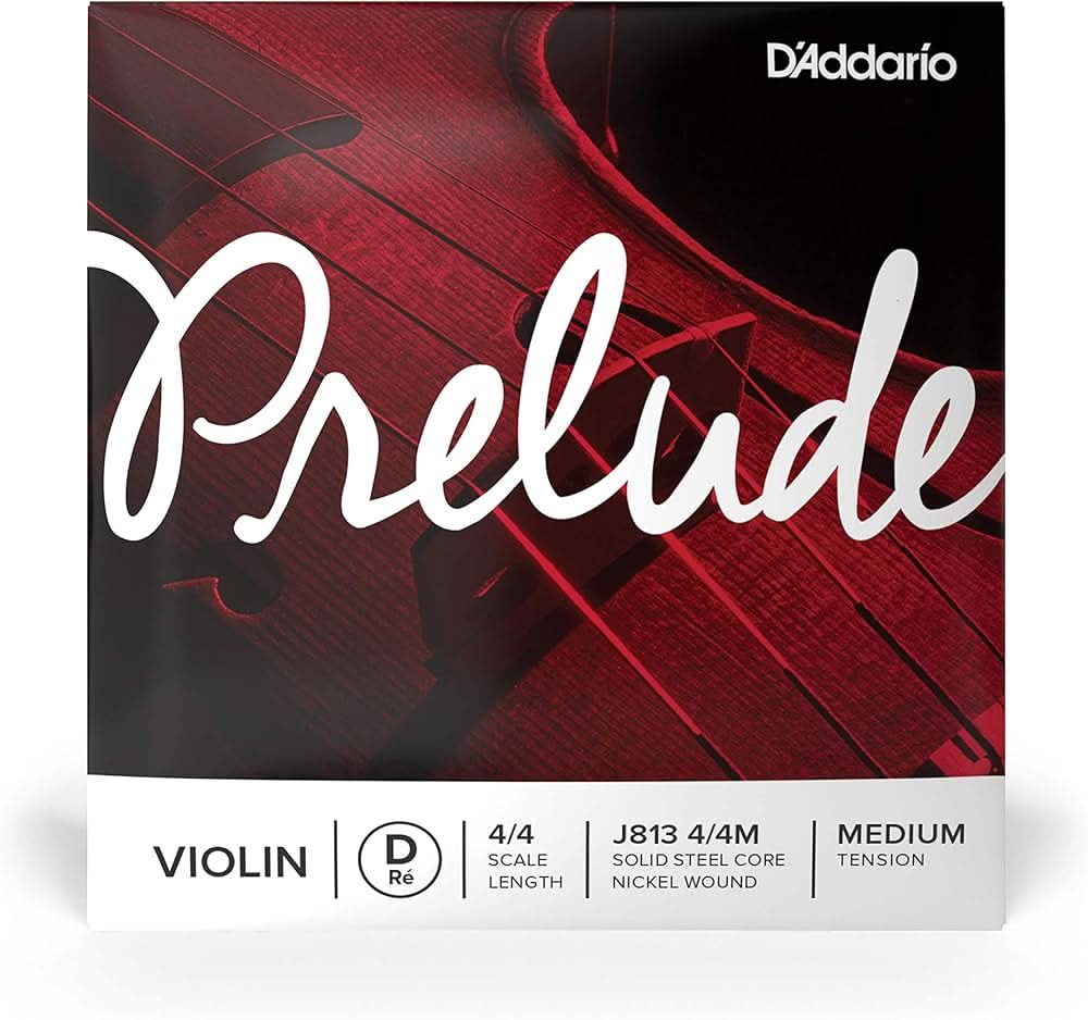 D'Addario Prelude Single Violin D String - 4/4 Scale - Medium Tension