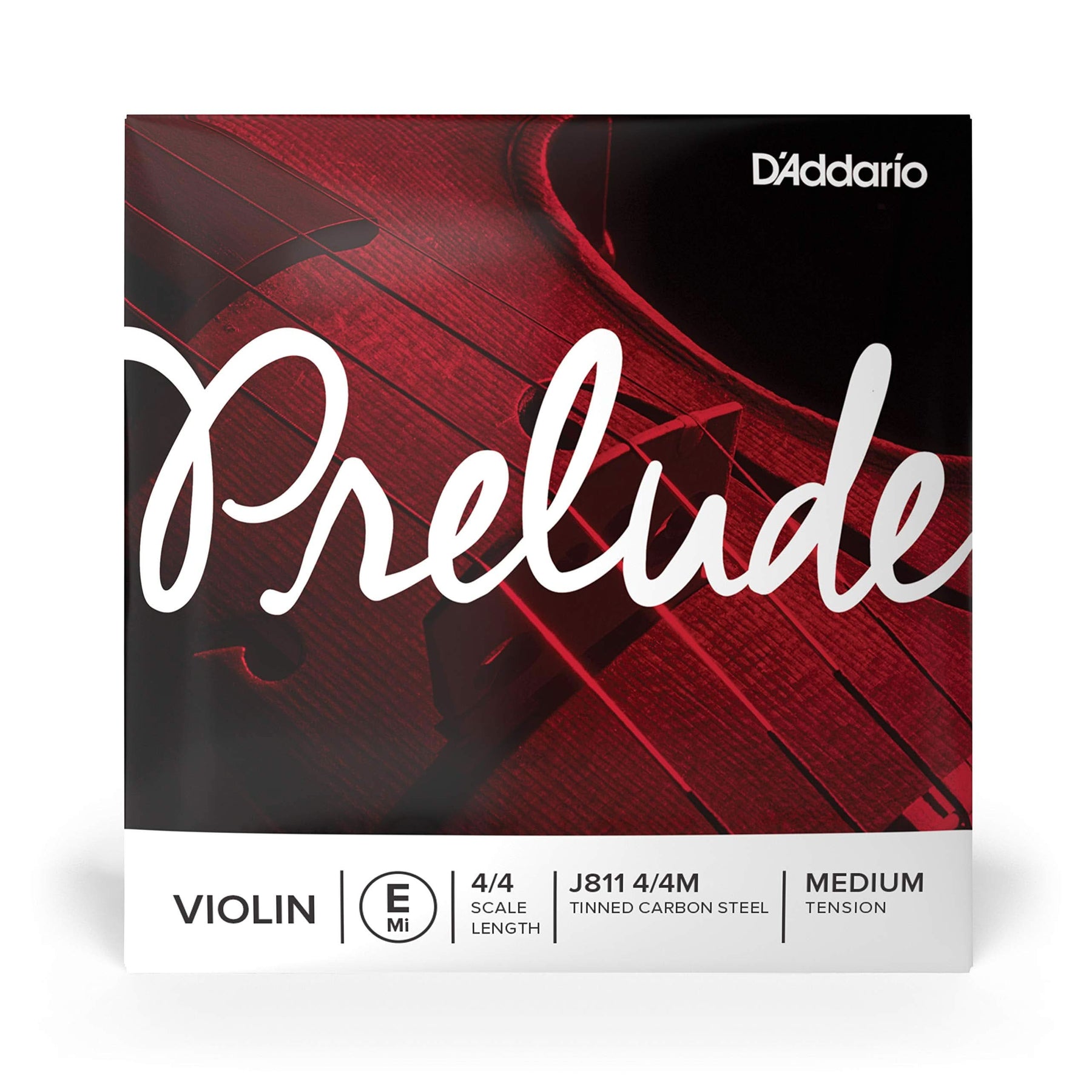 D'Addario Prelude Single Violin E String - 4/4 Scale - Medium Tension