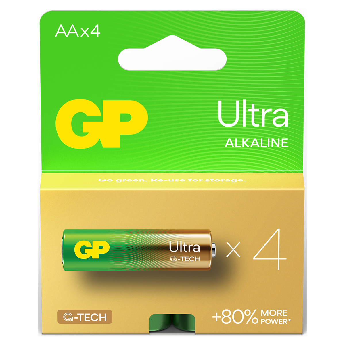 GP Ultra AA Batteries LR6 - 4 Pack