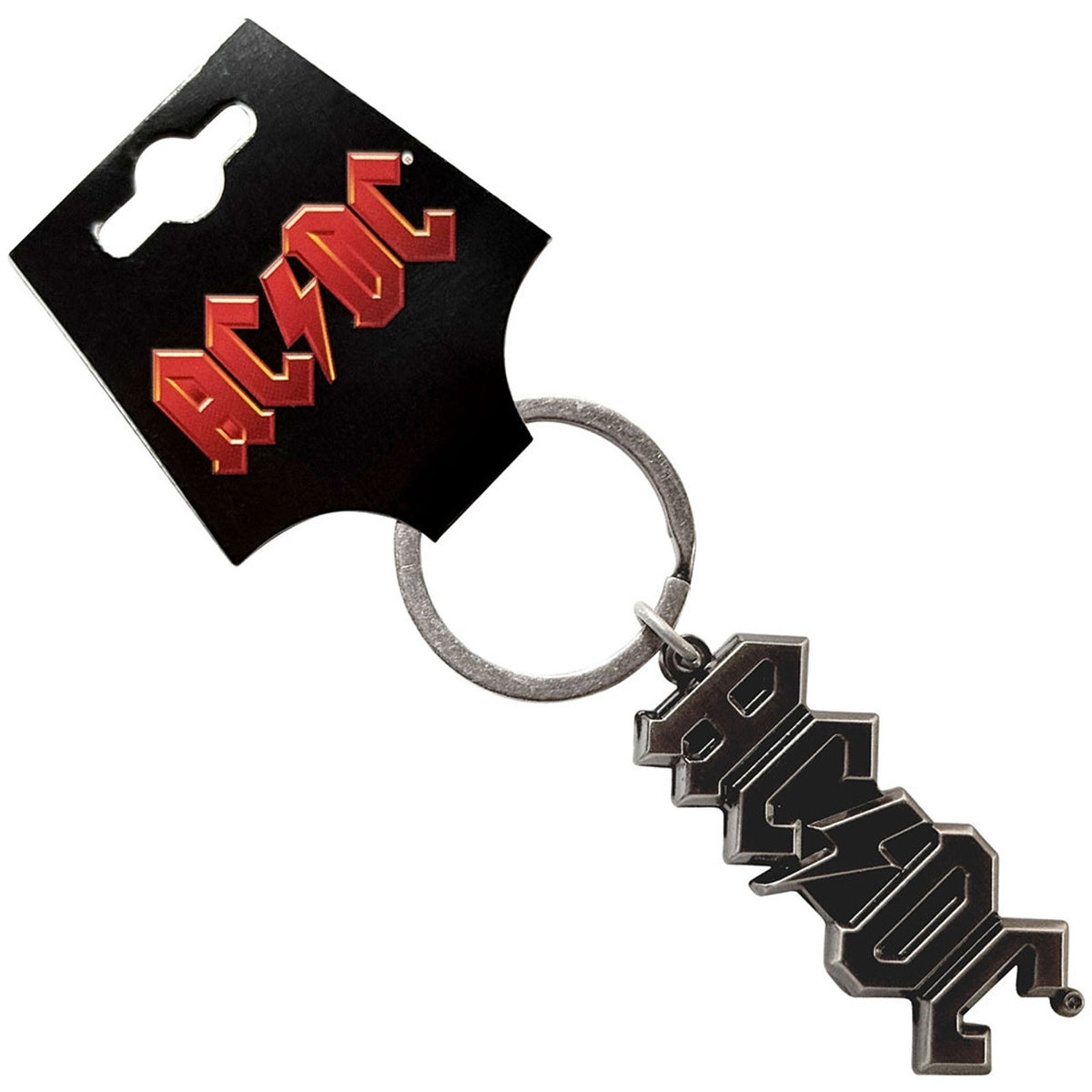 AC/DC Keychain: 3D Silver Logo