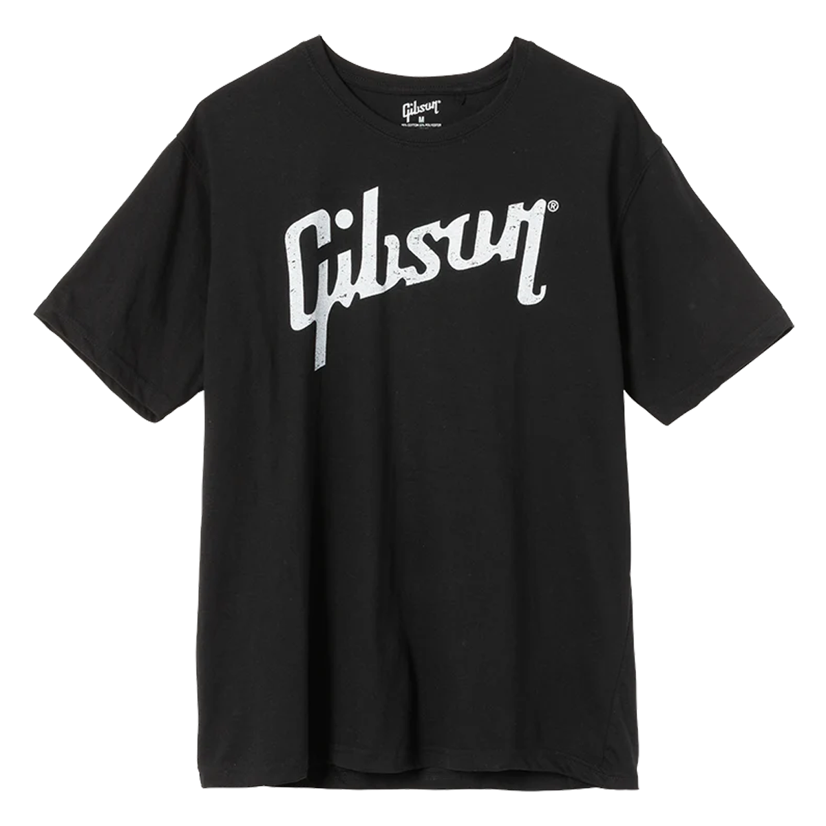 Gibson Distressed Logo T Shirt - Black - Large