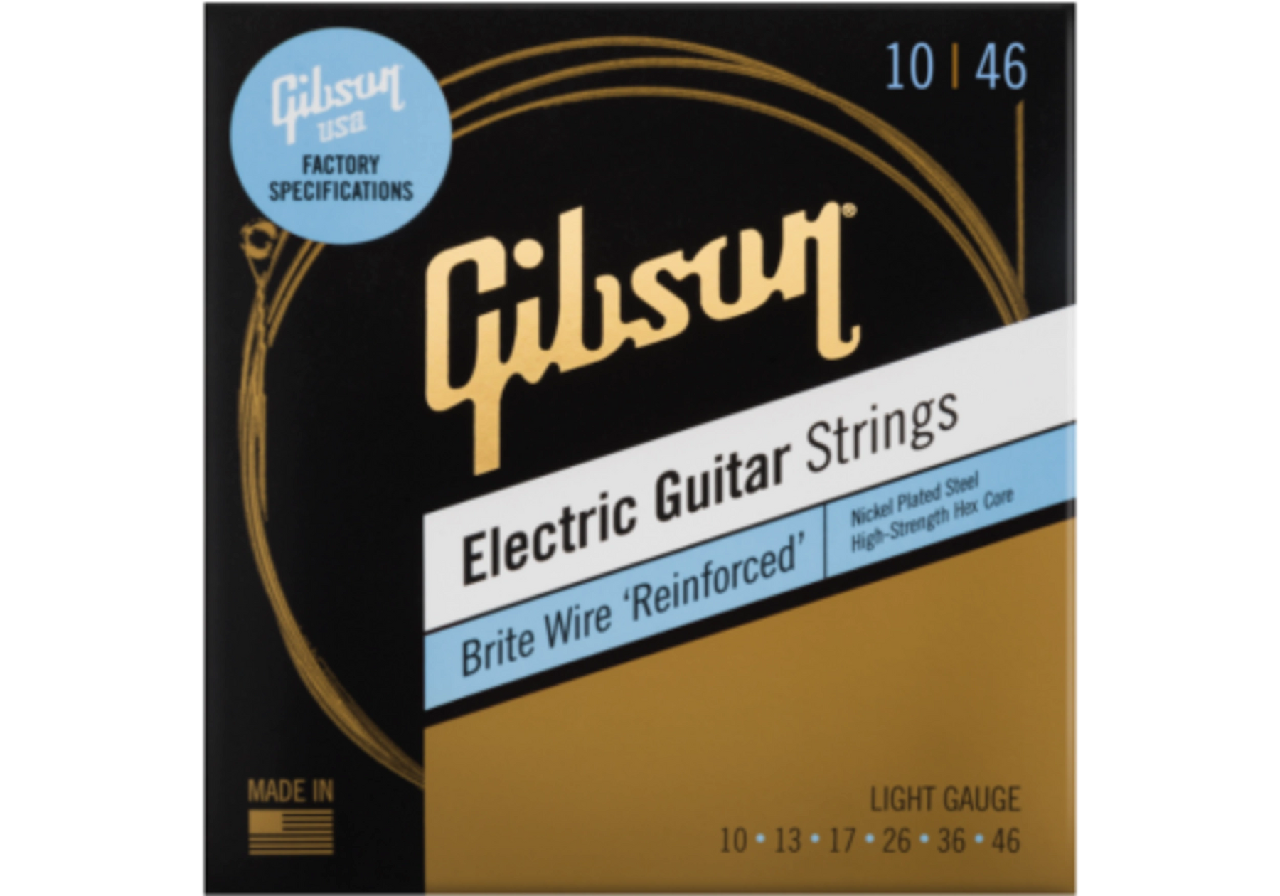 Gibson Brite Wire 'Reinforced' Electric Guitar Strings 10-46
