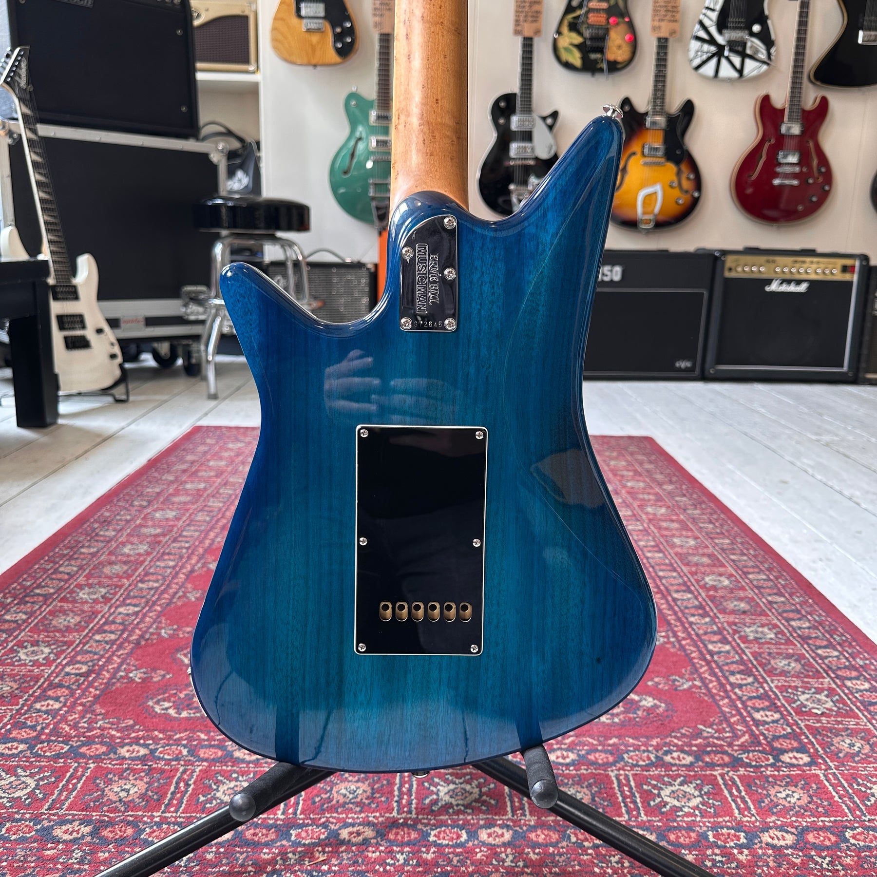 Ernie Ball Music Man PDN Albert Lee HH With Roasted Maple Neck - Neptune Blue - Preowned