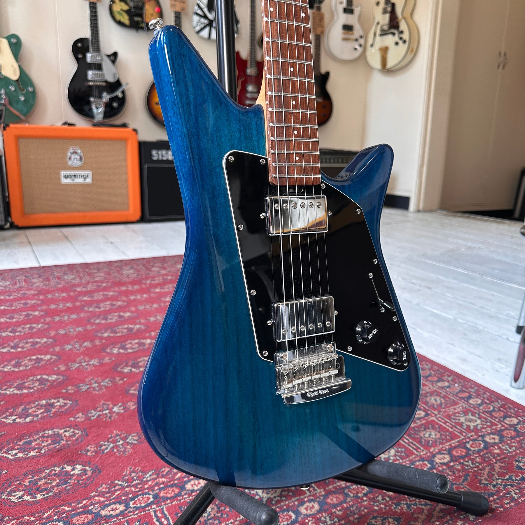 Ernie Ball Music Man PDN Albert Lee HH With Roasted Maple Neck - Neptune Blue - Preowned