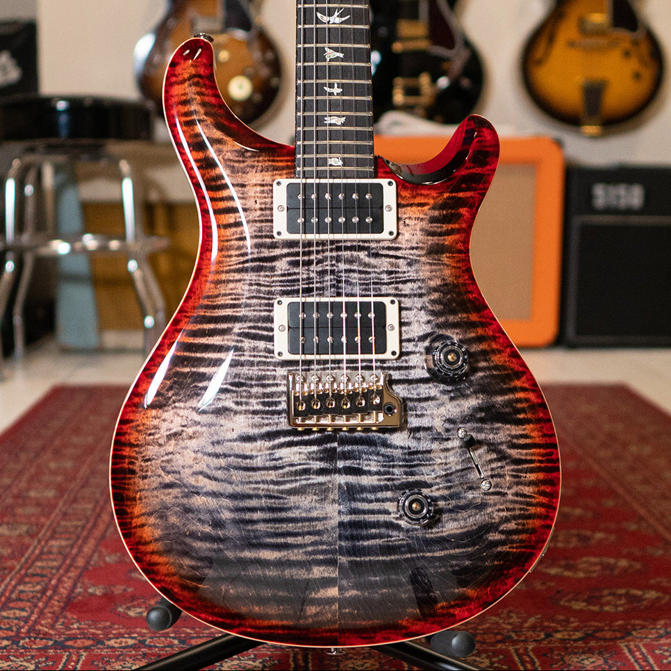 PRS Custom 24 Cherry Charcoal Pattern Thin Neck & GEN III Tremolo #0372971