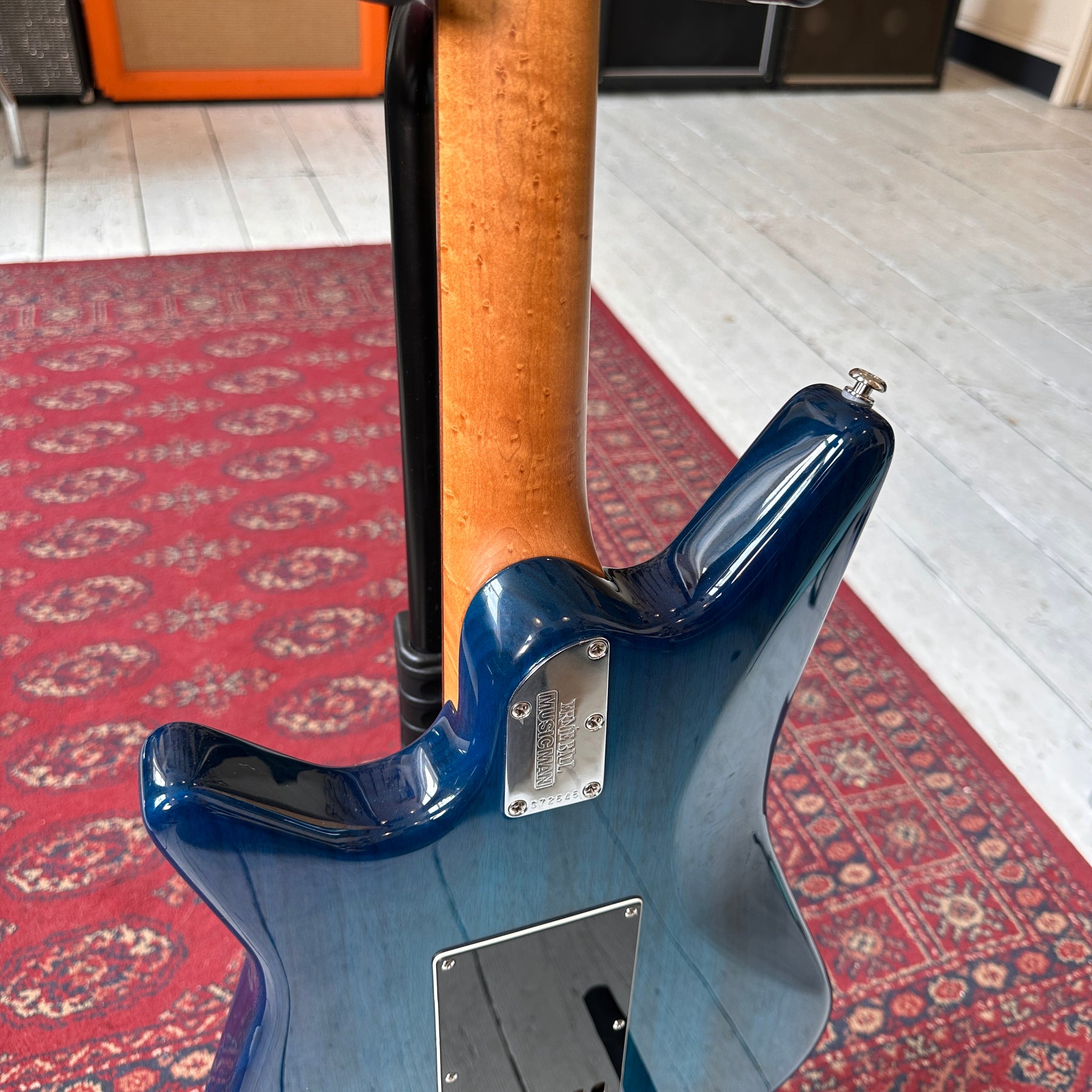 Ernie Ball Music Man PDN Albert Lee HH With Roasted Maple Neck - Neptune Blue - Preowned