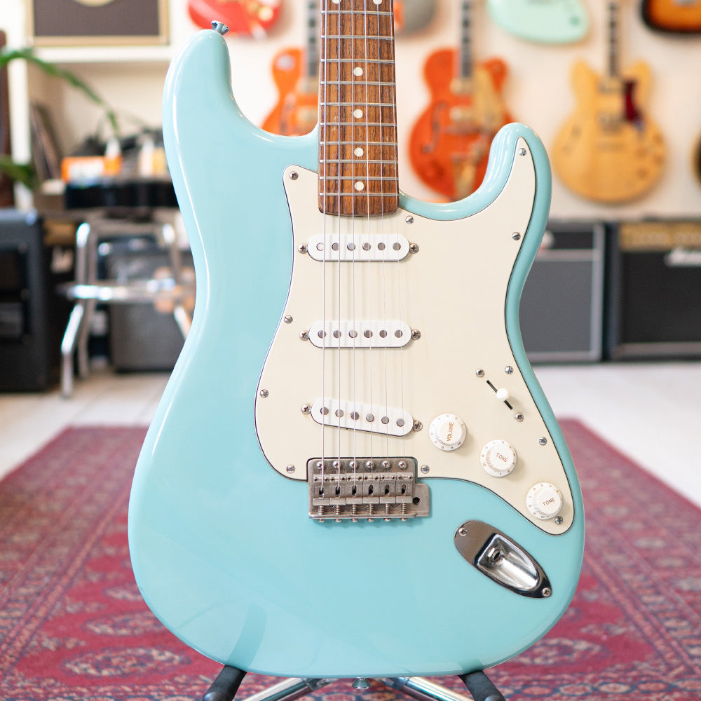 1980's ESP S- Style Electric Guitar Headstock Repair - Sonic Blue - Preowned