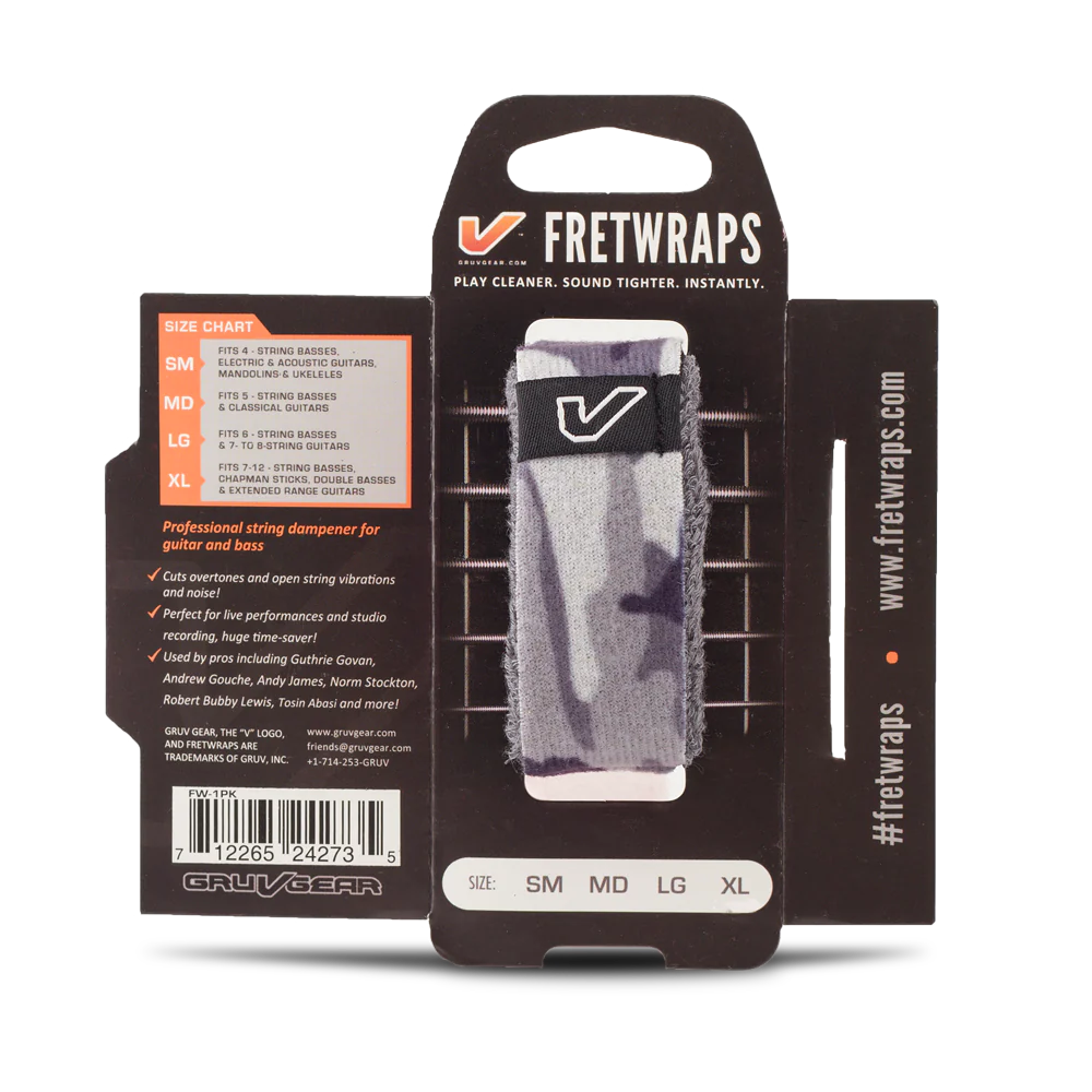 Gruv Gear FretWrap Guitar String Muter - Camo White - Small