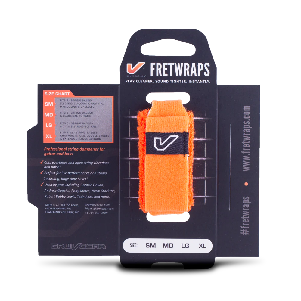 Gruv Gear FretWrap Guitar String Muter - Orange - Small