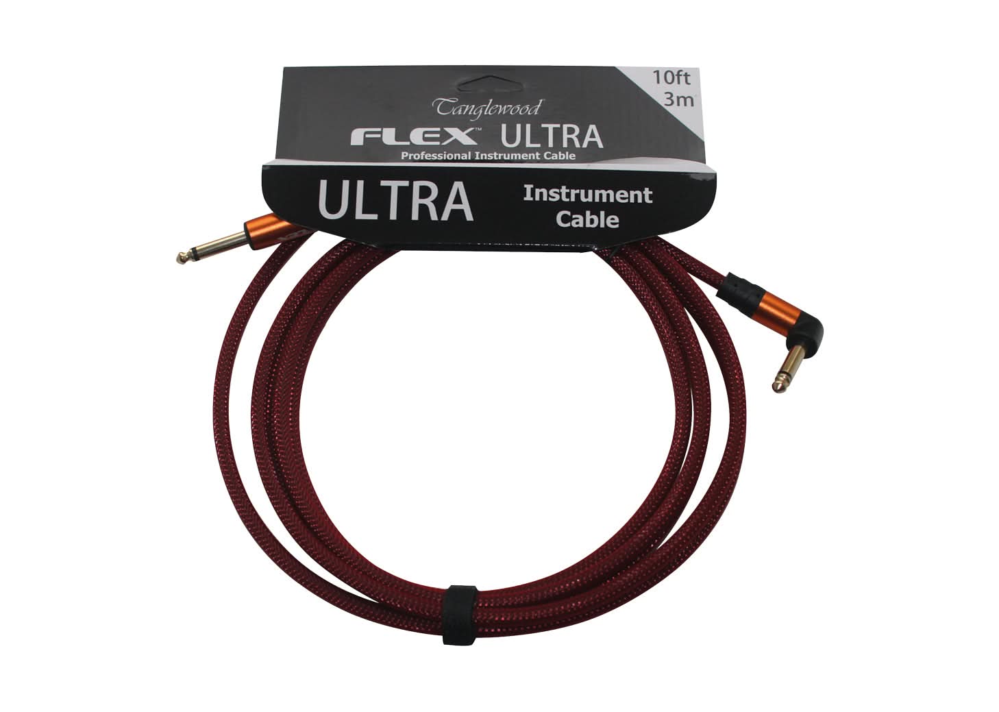 Tanglewood 3m Guitar Cable Plastic Braided Angled
