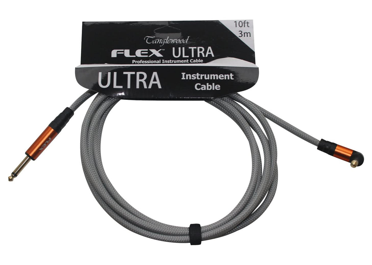 Tanglewood 3m Guitar Cable Plastic Braided Angled