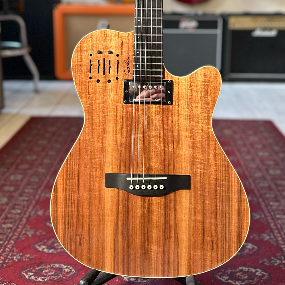 Godin A6 Ultra Extreme Koa High Gloss Electric Guitar - Natural - Preowned