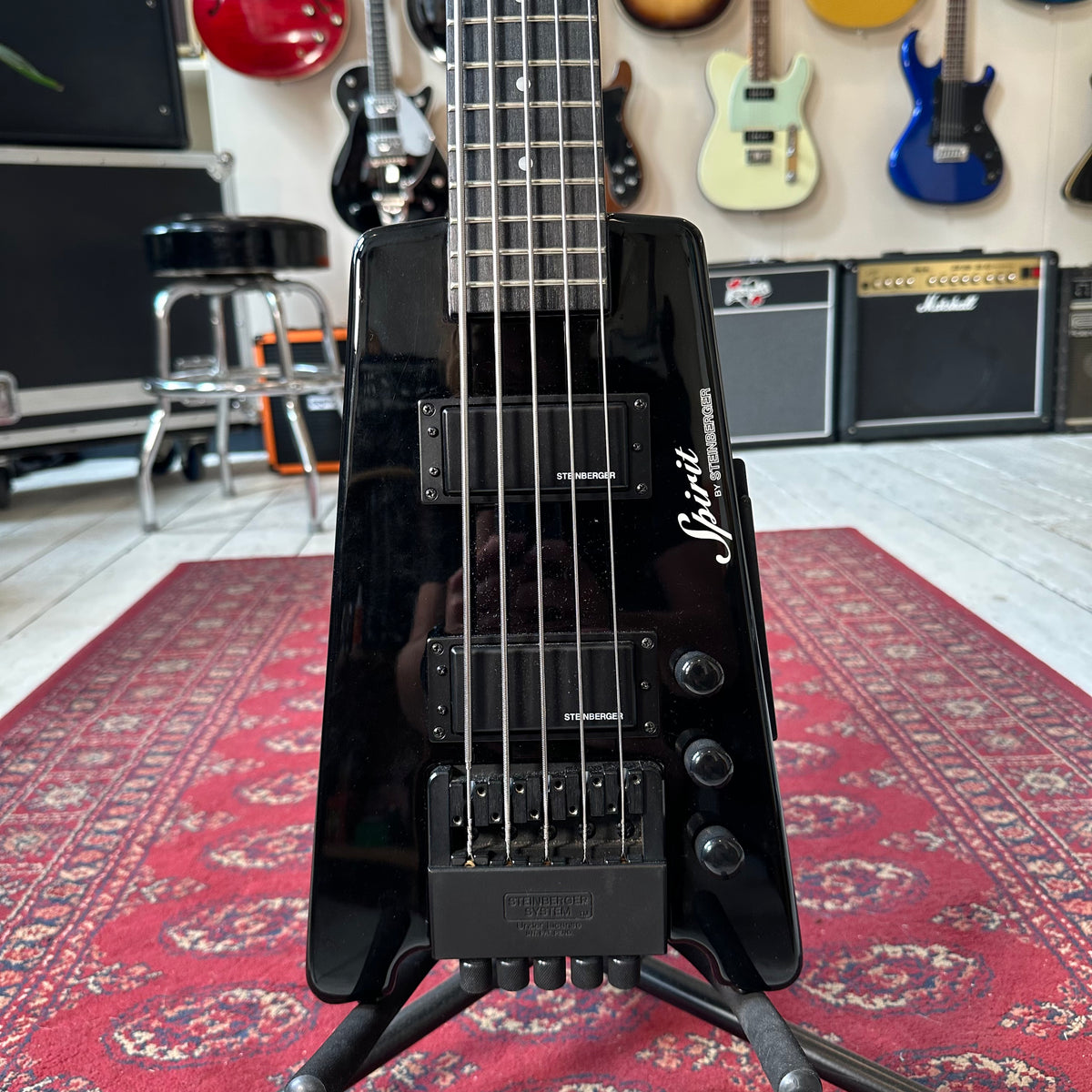 Steinberger Spirit Collection XT-25 5 String Headless Bass - Black - Preowned