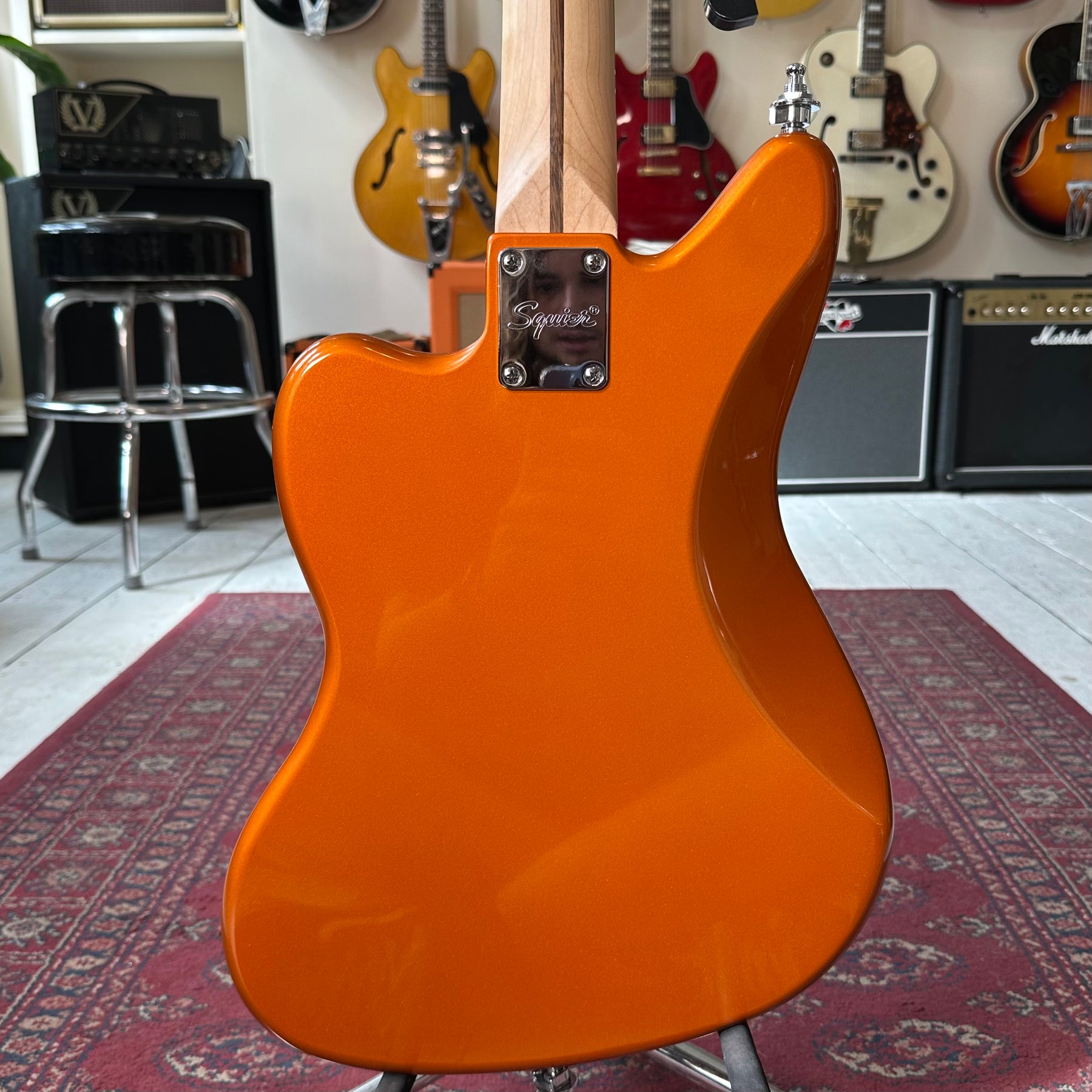 Squier Affinity Series Jaguar Bass H - Laurel Fingerboard - Matching Headstock - Metallic Orange - Preowned