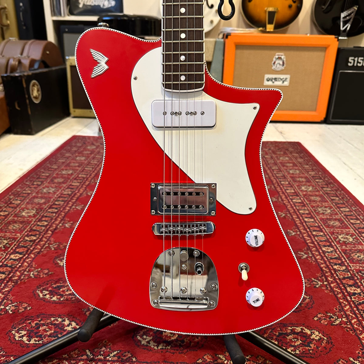 West Valley Bronco Handmade Electric Guitar - Cola Red