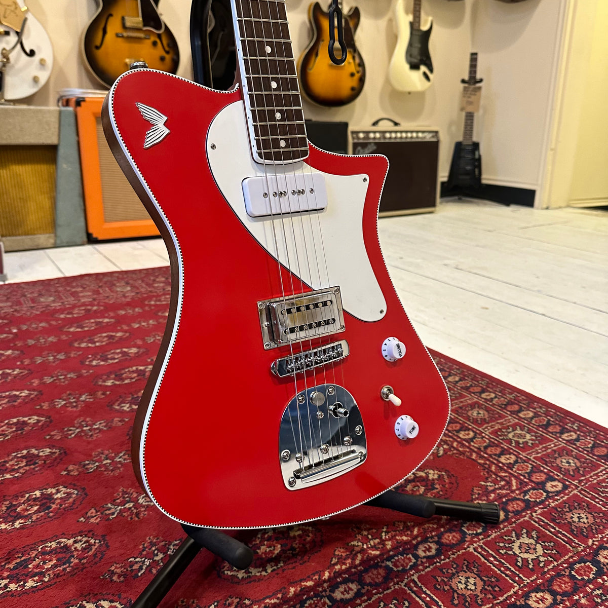 West Valley Bronco Handmade Electric Guitar - Cola Red