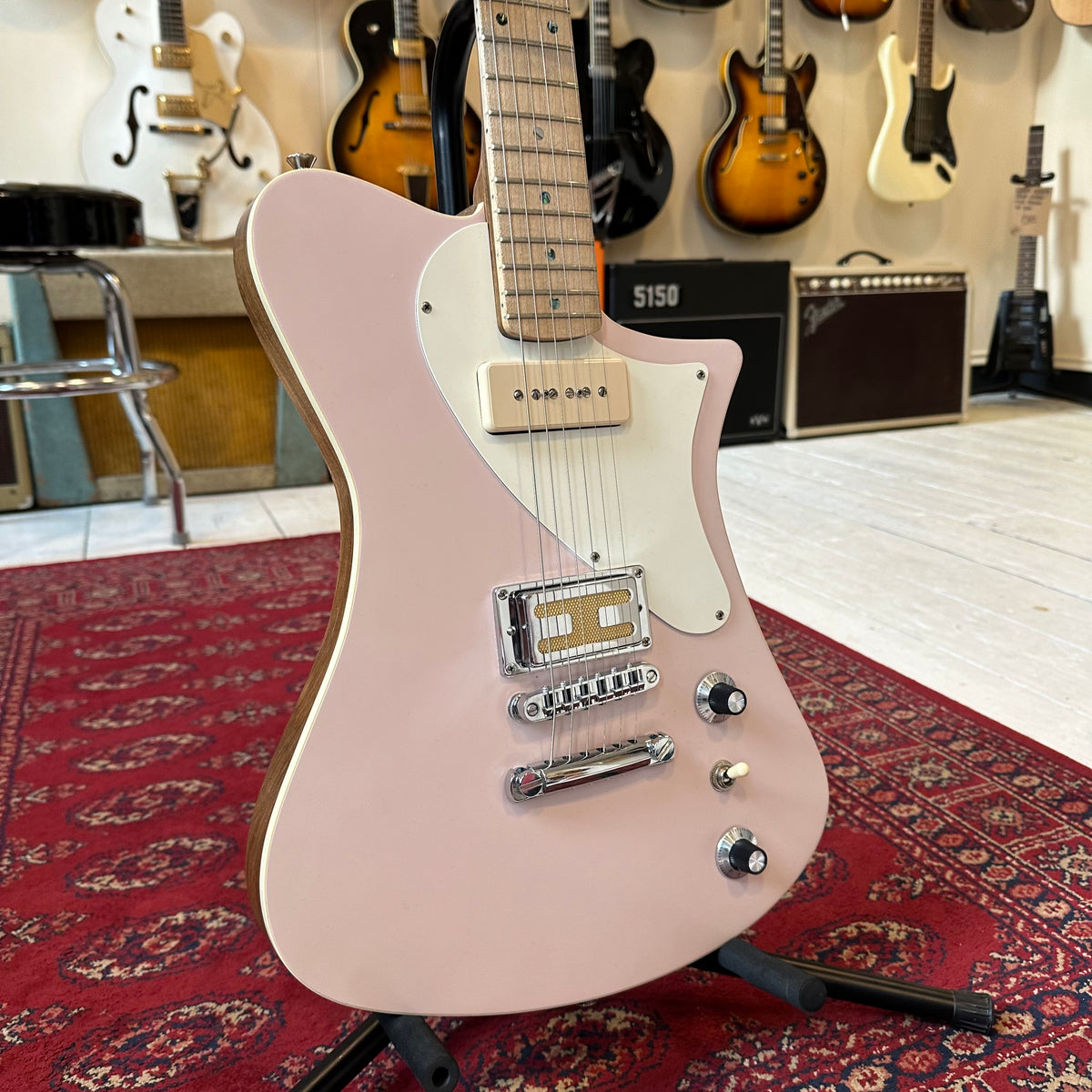 West Valley Bronco Handmade Electric Guitar - Shell Pink