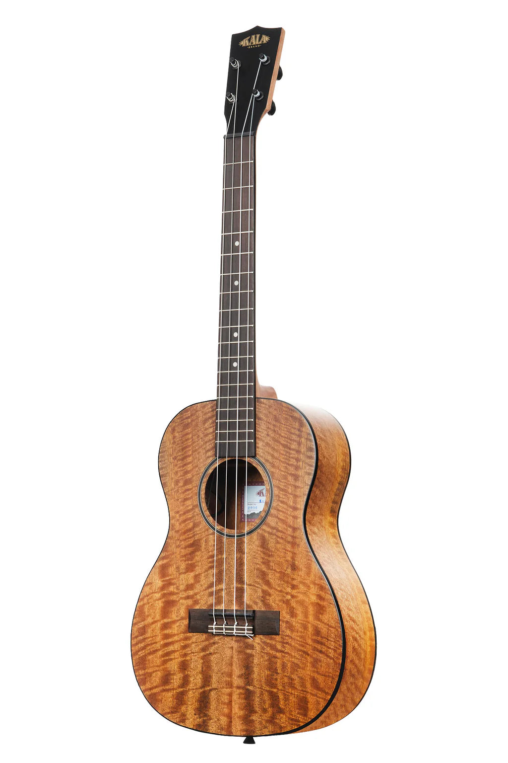 Kala Curly Mango Baritone Electro Acoustic Ukulele with Gig Bag