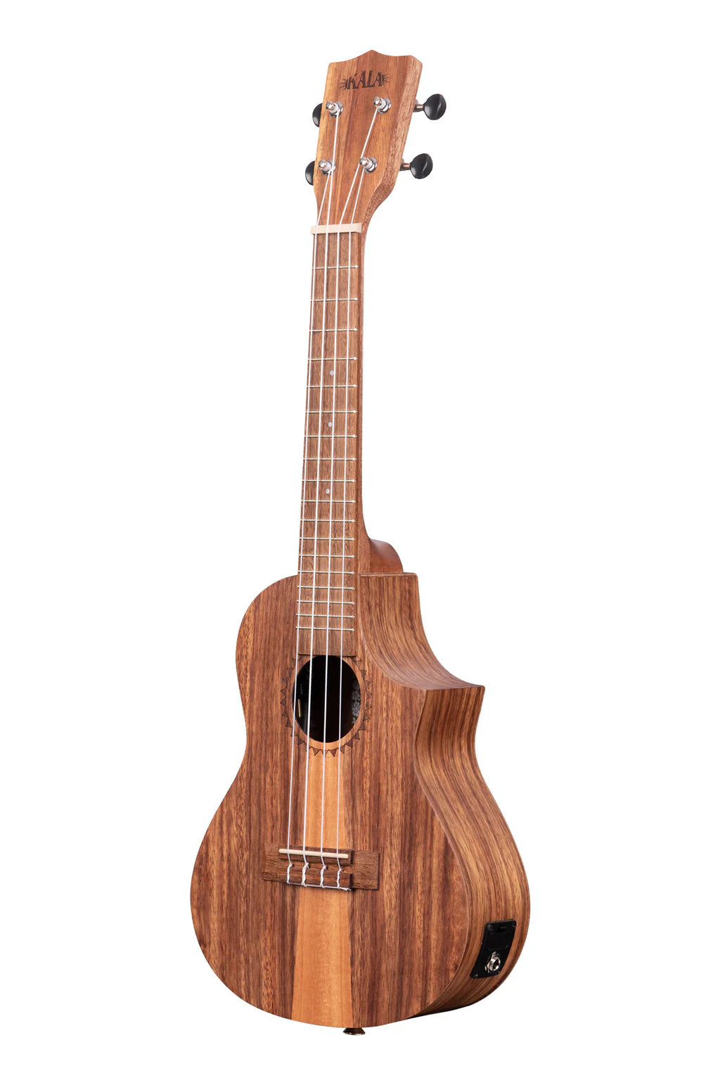 Kala Teak Tri-Top Electro Acoustic Concert Ukulele with Cutaway