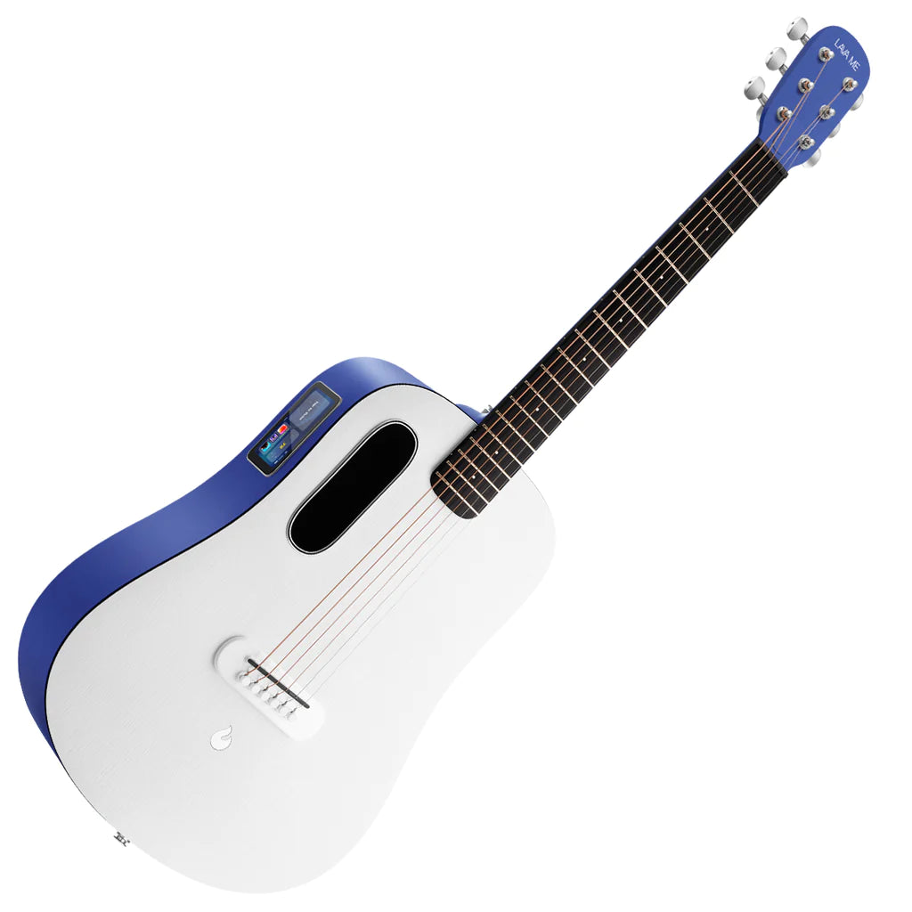 Lava ME PLAY Smart Guitar with Lite Bag - Deep Blue & Frost White - 36"