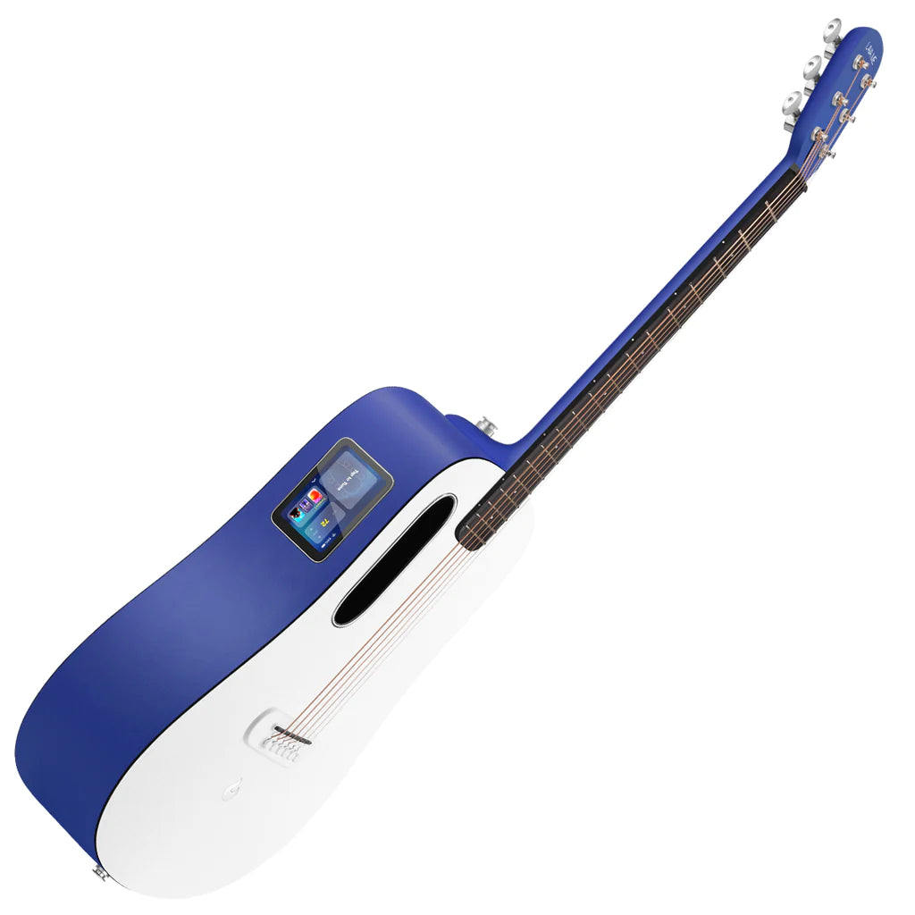 Lava ME PLAY Smart Guitar with Lite Bag - Deep Blue & Frost White - 36"