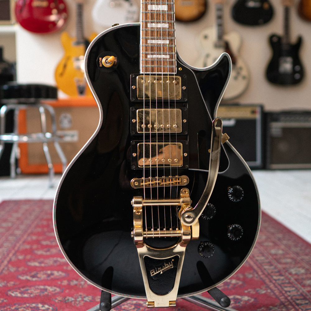 Burny Les Paul Custom 3 Pickups & Bigbsy - Black - Preowned