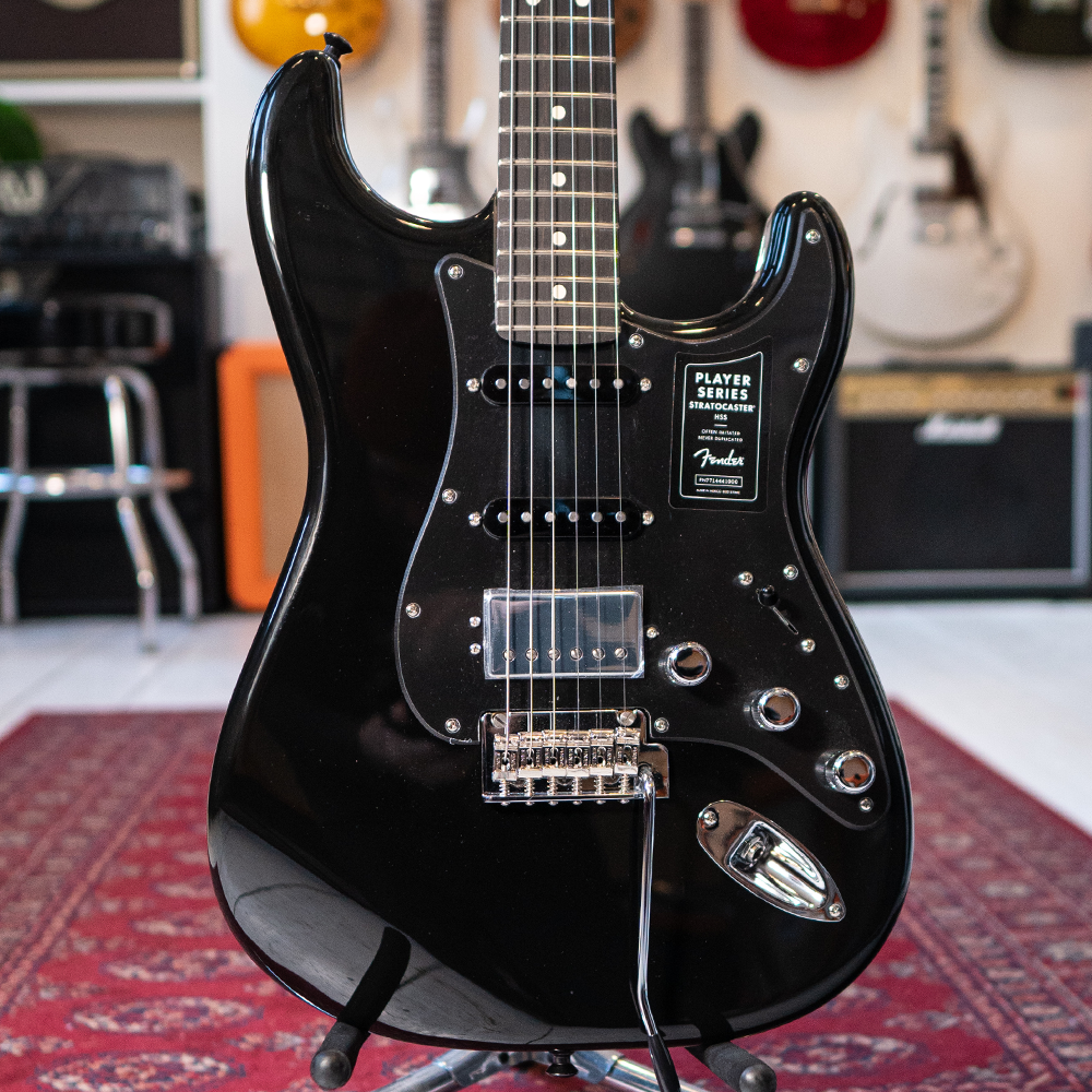2022 Fender Limited Edition Player Stratocaster HSS Ebony - Black with Hard Case - Preowned