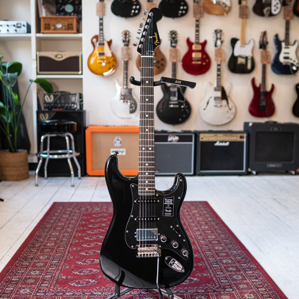 2022 Fender Limited Edition Player Stratocaster HSS Ebony - Black with Hard Case - Preowned