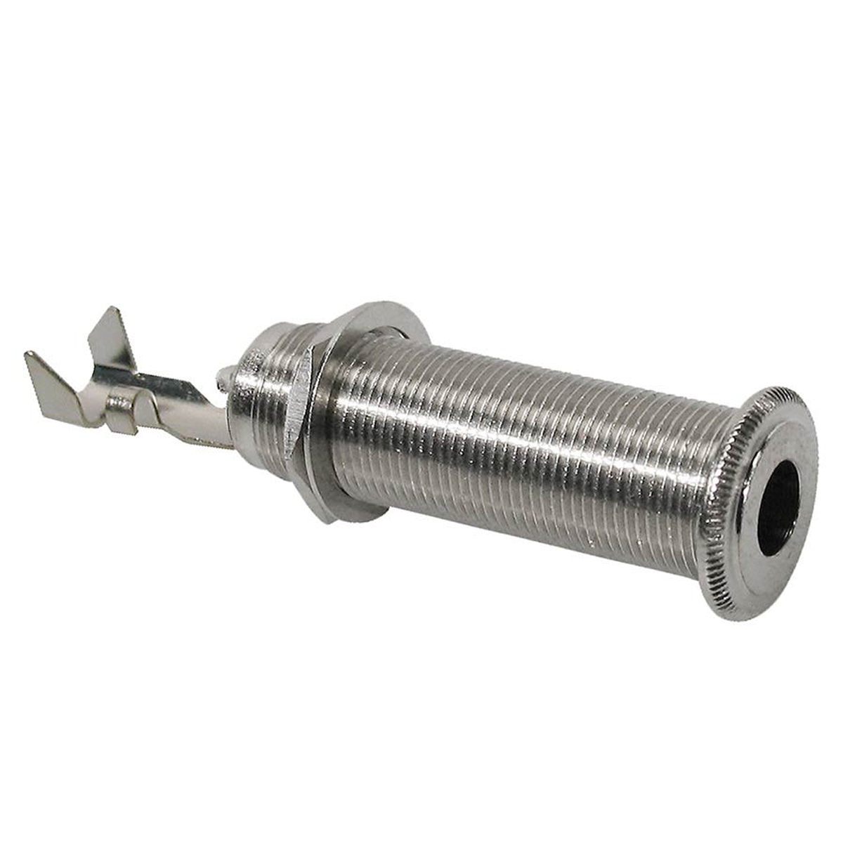 Switchcraft Thick Panel Barrel Jack Socket - Nickel