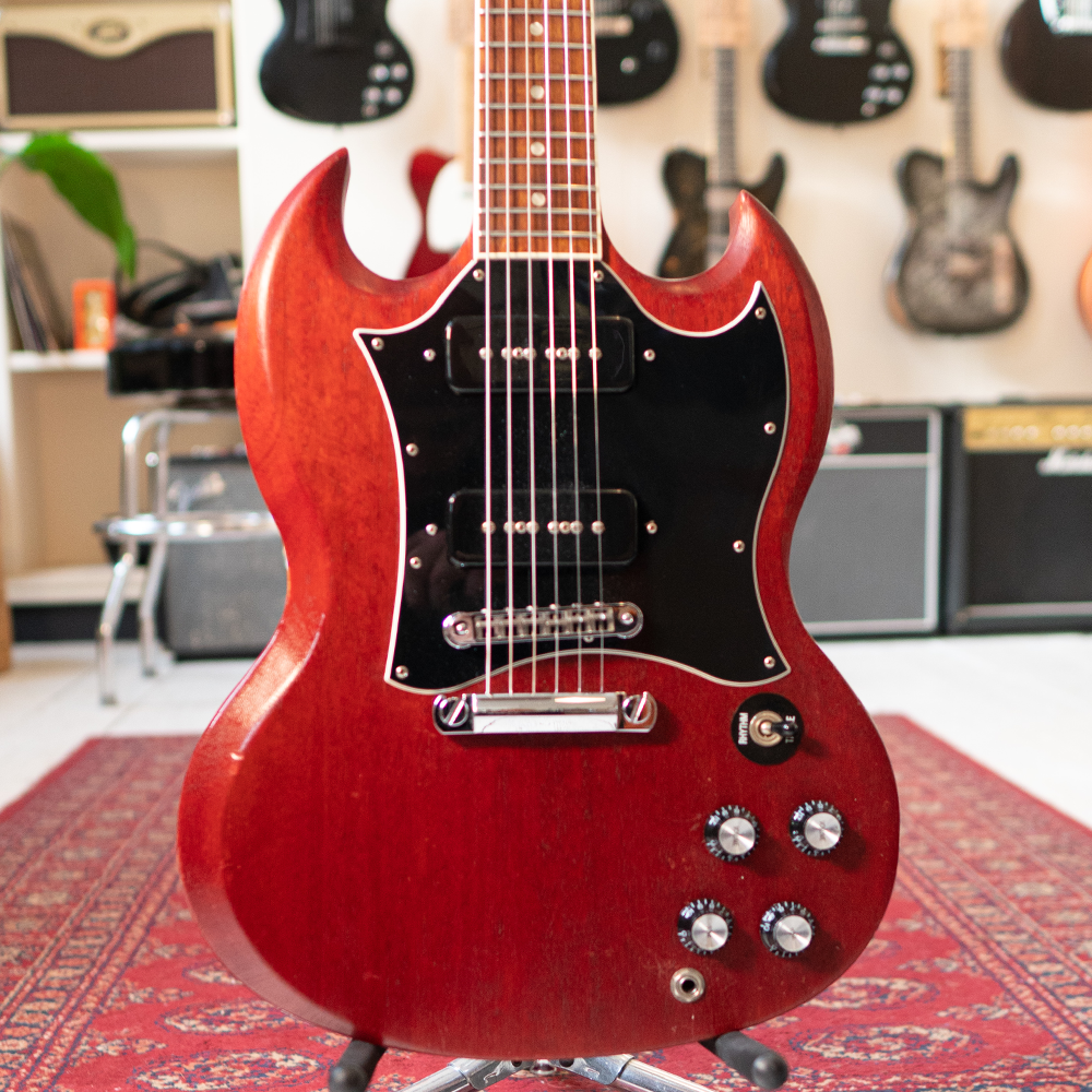 2011 Gibson SG Classic P90 Electric Guitar - Satin Cherry Red - Preown