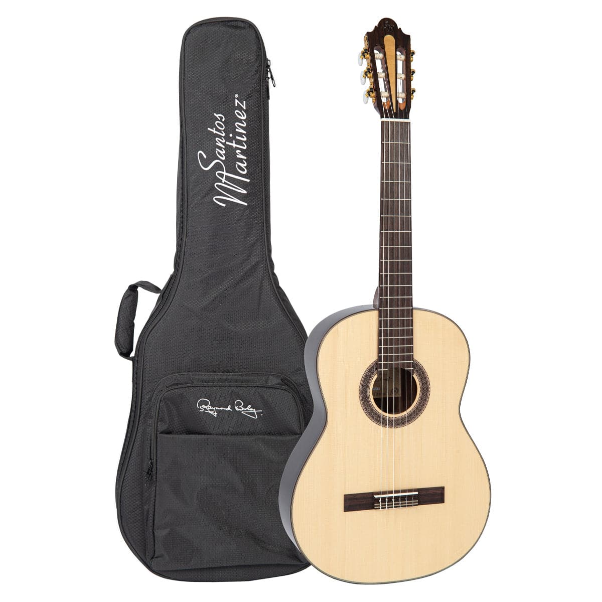 Santos Martinez Raymond Burley Signature Classic Guitar with Deluxe Guitar Bag