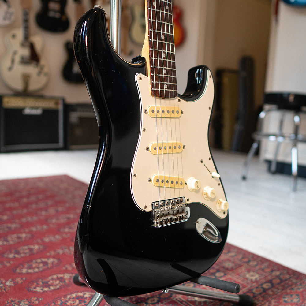 1995 Squier MIJ Stratocaster - Black - Rosewood - Preowned
