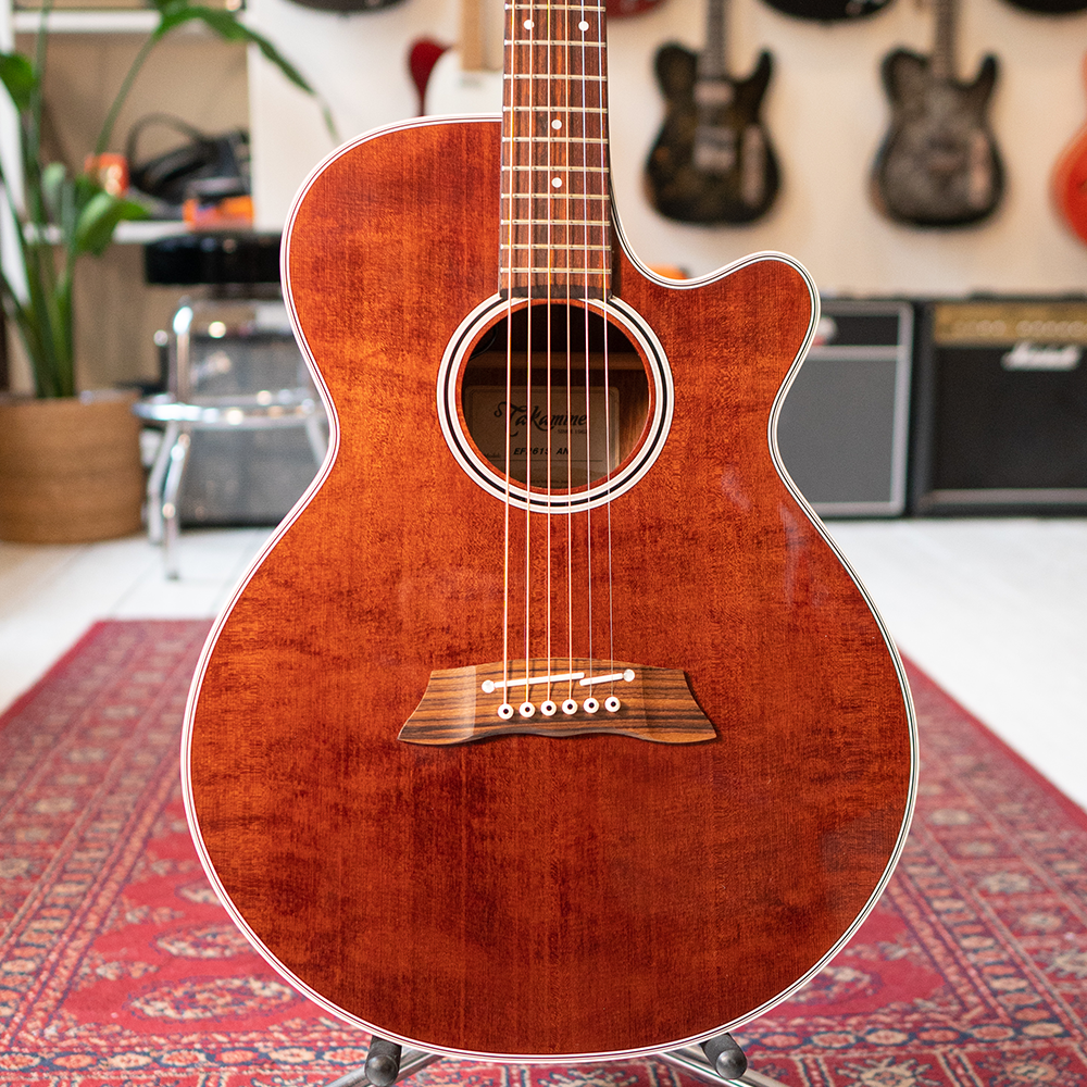 Takamine EF261AS AN Electro Acoustic With OHSC - Wine Red - Preowned