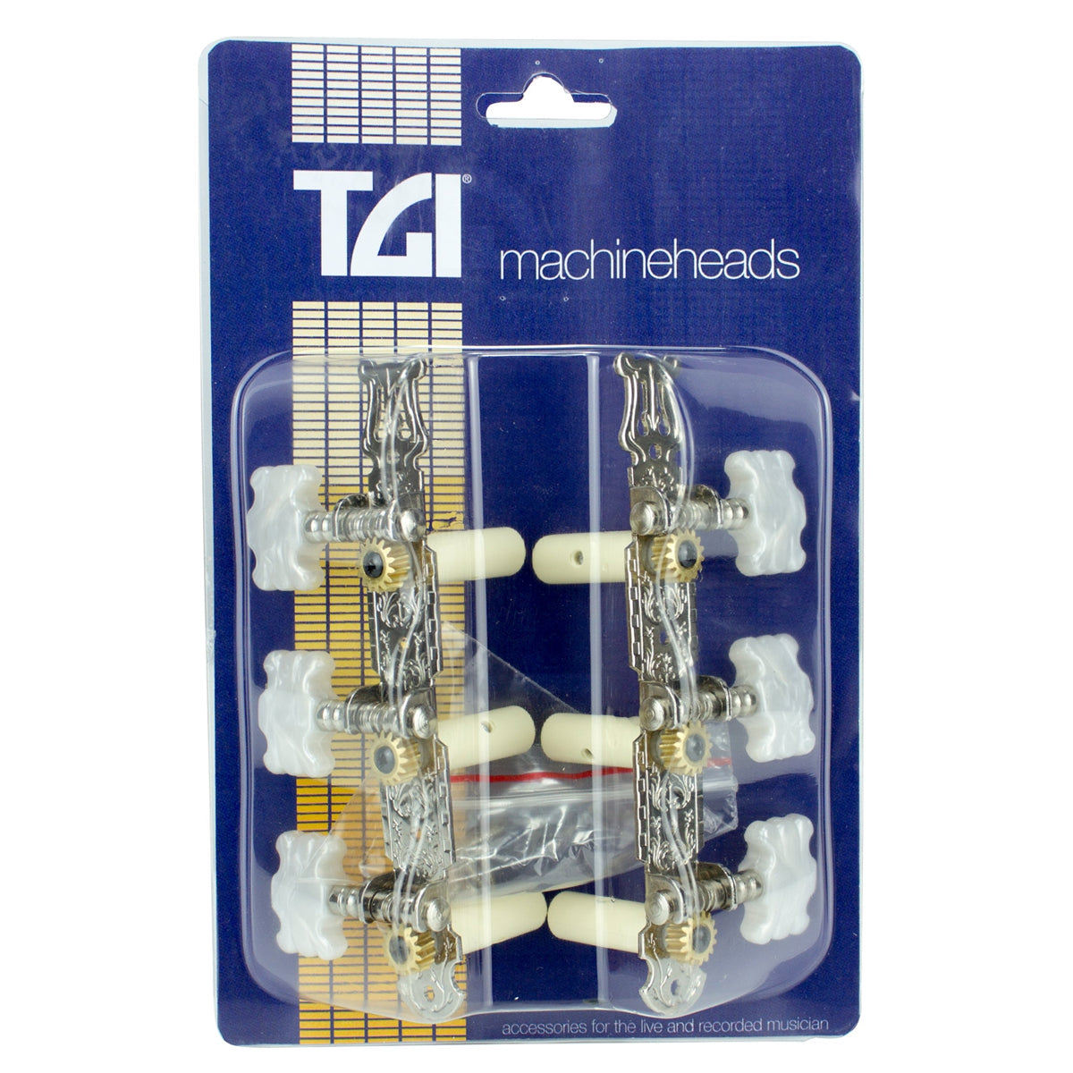 TGI Replacement Classical Guitar Machine Heads - 3 per side - Nickel