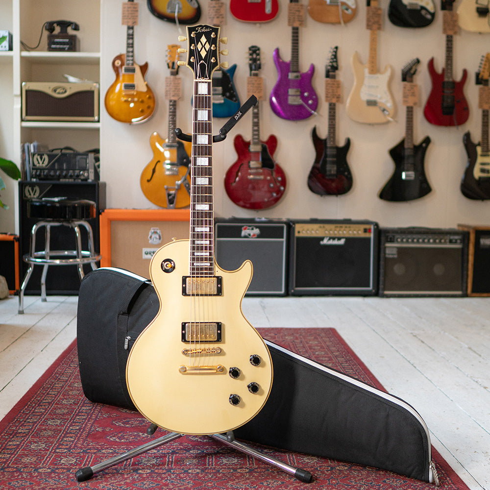 1985 Tokai LC-60 Les Paul Custom Style In Vintage White Burst With Gig Bag - Preowned